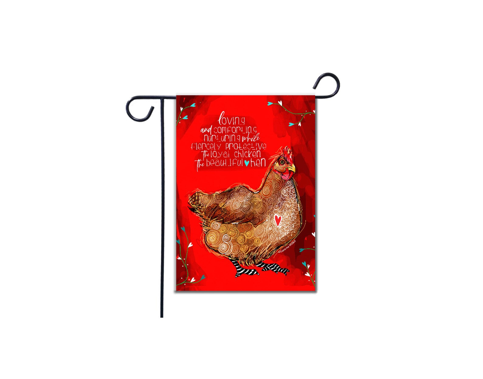 Chicken Garden Flag Hen Garden Flag Chicken Yard Art Etsy
