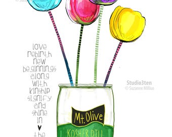 Tulips, spring, art for kitchen, wall art for kitchen, poem about spring, tulip painting, kitchen decor, tulip lover, happy kitchen art