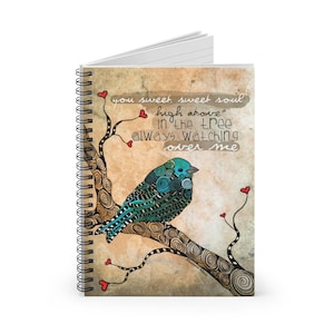 blue bird journal, blue bird print, blue bird art, bird journal, blue jay, blue bird painting, blue bird lover, blue bird, bird lover gift