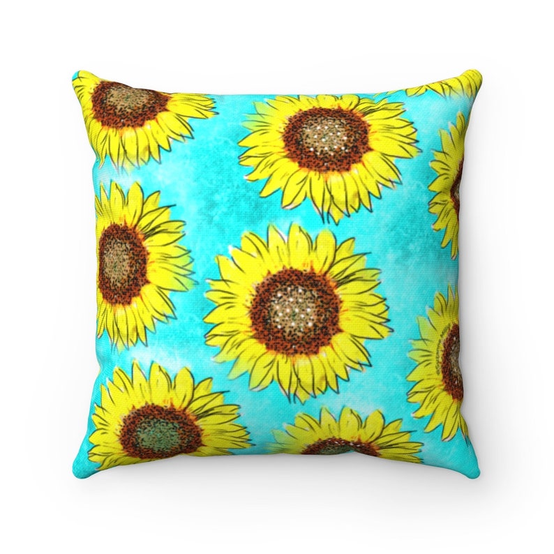 Sunflower Pillow Summer Pillow Sunflower Theme I Love Etsy