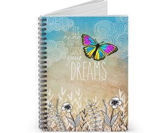 dream journal, journal for college student, travel journal, those who wander are not lost, butterfly journal, dream diary, gift for traveler