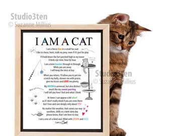 poem about cat, cat print, I love my cat, gift for cat lover, loss of cat, cat lover art, Through The Eyes of A cat, cat poetry, cat poem