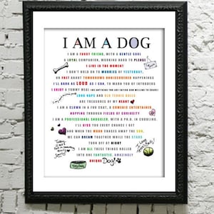poem about dog, dog print, mans best friend, gift for dog lover, dog lover print, dog lover art, Through The Eyes of A Dog,