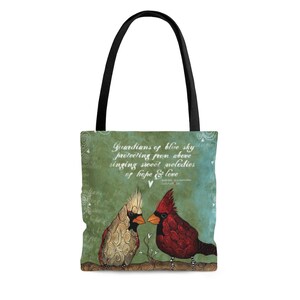 Cardinal tote bag Cardinals on a tote 3 sizes