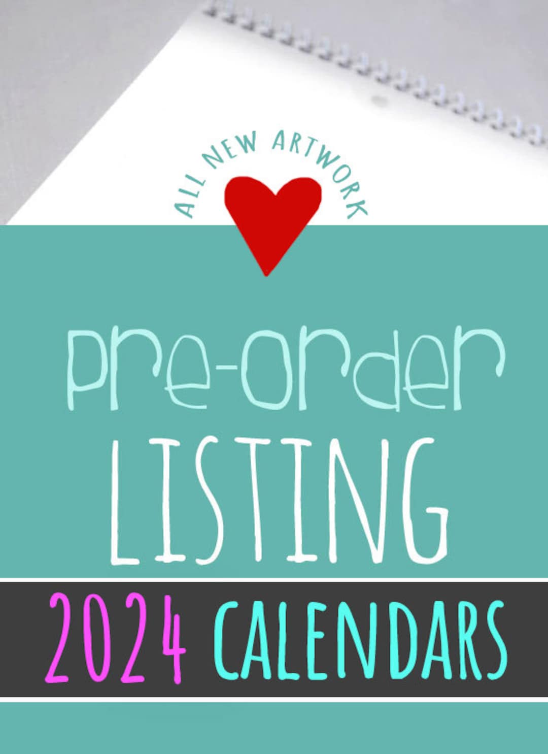 PREORDER 2025 Wall Calendar Spiral Bound Limited Edition Etsy