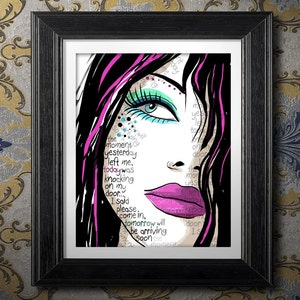 Time, punk rock, art about time, chase your dreams, wanderlust, gift for graduate, live this moment, fashion print, image 3