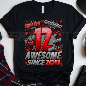 12th Birthday Boy Gifts, 12th Birthday Shirt for Boys, 12 year old birthday boy gift, 12 birthday shirt gifts boys, 12th Birthday Boy Shirt