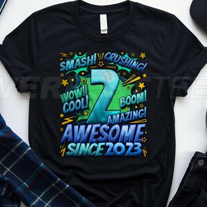 2nd Birthday Boy Gifts, 2nd Birthday Shirt for Boys, 2 year old birthday boy gift, 2 birthday shirt gifts for boys, 2nd Birthday Boy Shirt