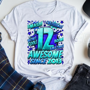 12th Birthday Boy Gifts, 12th Birthday Shirt for Boys, 12 year old birthday boy gift, 12 birthday shirt gifts boys, 12th Birthday Boy Shirt
