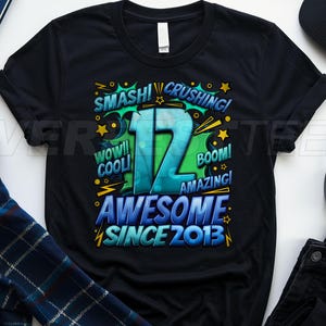 12th Birthday Boy Gifts, 12th Birthday Shirt for Boys, 12 year old birthday boy gift, 12 birthday shirt gifts boys, 12th Birthday Boy Shirt