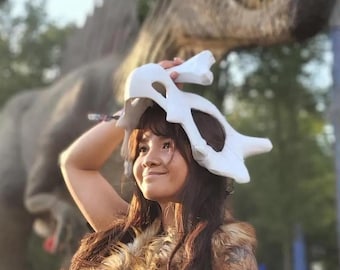 Halloween Cubone Skull Helmet - Wearable Bone Armor Cosplay Prop - Fantasy LARP Anime Costume - Paintable Art Piece - Birthday Gamer Gift