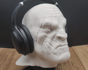 Weißer Ork Kopfhörerständer - Geschenk für Ihn - Geschenk für Gamer - Geschenk für Ihn - Geschenk für Papa - Ring Lord Gamer - Troll Lord Defiler