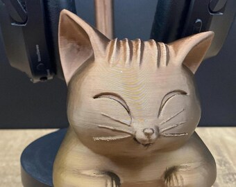 Cute Kitty Cat Headphone Stand - Unique Christmas Gift - Gift for Her - Girly Gaming Headset Stand - Cat Lover Gift - Christmas Gift Idea