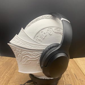 Dark Blood Drake Knight Kopfhörerständer | 3D Gedruckt Schreibtisch Dekor, Gaming Einrichten, Mittelalterliches Gothic Design, Büro Geschenk, Geschenk für Papa, Papa Geschenk