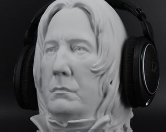 Alan Rickman Headphone Stand - 3D Printed Wizard Desk Decor - Gift for Him - Gaming Room Decor - Gift for Gamer - Gift for Him - Dad Gift