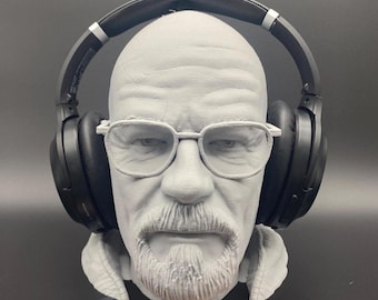 Breaking Bad Headphone Stand | Unique Gift for Him l Walter White Bust l Gaming Display l Office Desk Decor l Gift for Dad l Christmas Gift