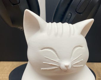 Cute Kitty Cat Headphone Stand - Unique Christmas Gift - Gift for Her - Girly Gaming Headset Stand - Cat Lover Gift - Christmas Gift Idea