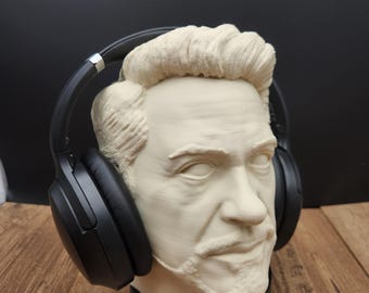 Robert Downy Jr Kopfhörerständer - Comic Held Kopfhörerhalter - Geschenk für Gamer - Schreibtisch Dekor - Spielzimmer Dekor - Papa Geschenkidee