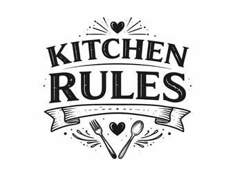 キッチンルールSVG、ファームハウスキッチンサインカットファイル、心温まる家庭料理のための居心地の良い家族向け料理装飾（デジタルダウンロード）