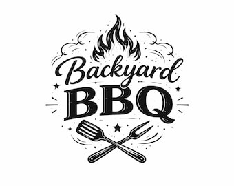 裏庭バーベキューSVG、大胆なグリル愛好家カットファイル、裏庭のバーベキューマスターのための楽しい夏のバーベキューシャツデザイン（デジタルダウンロード）