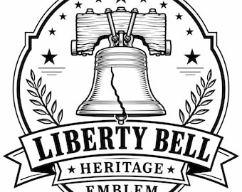 Liberty Bell SVG, PNG: patriotic heritage badge, Americana history decor, shirt sign Cut Files, Instant Download
