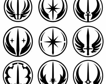 Sword Emblem SVG, PNG: Fantasy Warrior Badge Bundle, Winged Blade Logo, Gamer Decal Cut Files, Instant Download