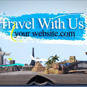 Travel book logo reveal | logo intro | logo animation | 3d logo animation | Animated logo | Video intro | Logo | Intro | Opener