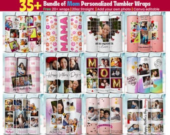 35+ Mother's Day Tumbler Wrap Bundle, Mom Life Tumbler, Love Mom Wrap, 20oz Sublimation Designs, Mother's Day, Floral Mom Tumbler PNG