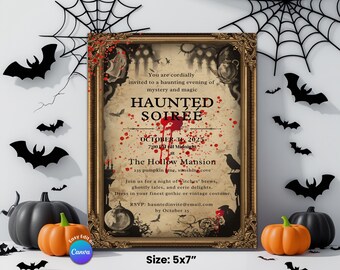 Editable Halloween Party Invitation, Halloween Party Invitation, Halloween Birthday Invitation, Halloween Invitation, Spooky birthday Invite