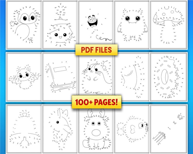 Dot to Dot Printables, Dot to Dot Games, Kids printables, Learning worksheets, Education Worksheets, Connect the Dots Printable Activity image 2