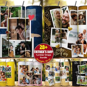 28+ Dad Photo Tumbler Sublimation Design, Dad Tumbler Wrap with Pictures, Tumbler Wrap 20 oz Skinny Tumbler, Papa Tumbler Wrap with Photo