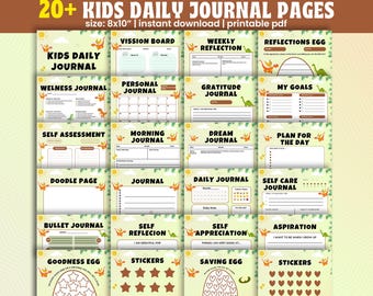 Kids Daily journal Printable Gratitude Journal For Kids Diary For Children Kids Activity Drawing Page Digital Download Digital Journal