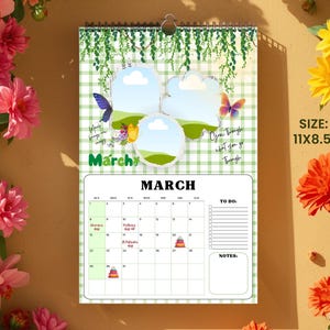 Utskrivbar kalender 2026, redigerbar månadskalendermall, rutig familjekalender, söt planerare för 2026, väggkalender för klass, skolår