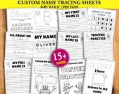 Personalized Name Tracing Printable | Preschool Handwriting Practice Workbook (PDF) | Busy Book Pages | Coloring Page Activity