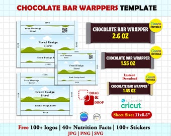 Pacote de modelos de embalagem para barra de chocolate, modelo de rótulo de chocolate no Canva, modelo de embalagem para barra de chocolate, lembrancinhas de festa, modelo de embalagem para chocolate