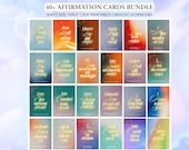 42 Positive Affirmations-Printable Digital Affirmation Cards-Personal Growth and Empowerment Affirmation Deck Bundle-Vision Board Printable