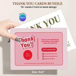 Small Business Thank You Card, DIY Marketing Cards, Thank You For Order Packaging Card, Package Insert Thank You Cards, Small Business Card