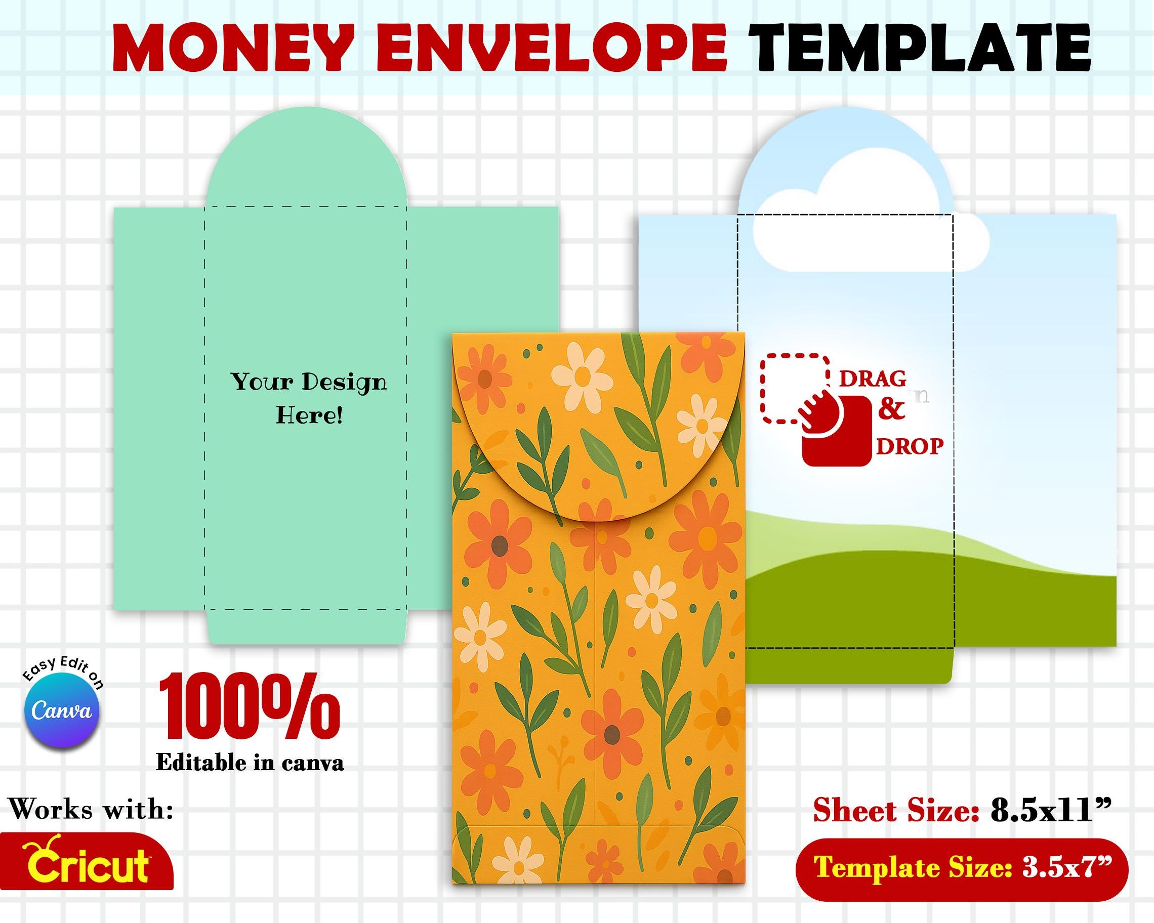 Money Holder, Money Envelope Template, Case Envelope Cut File, SVG ...