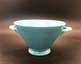 Vintage Fiesta Ware Sugar Bowl Turquoise