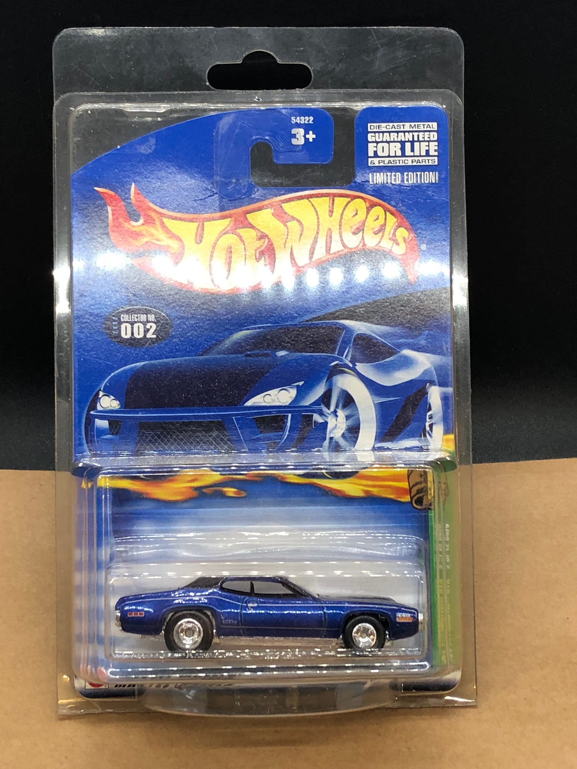 Hot Wheels '71 Plymouth GTX Treasure Hunt 2002 Series 54322, Black