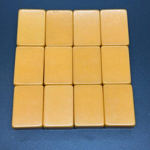 Mahjong Individual Bakelite Plastic Butterscotch Tiles, Six's, #6's bild 2