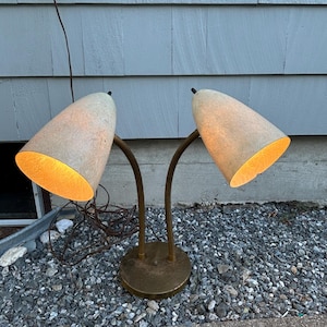 Vintage Double Gooseneck Lamp - Etsy