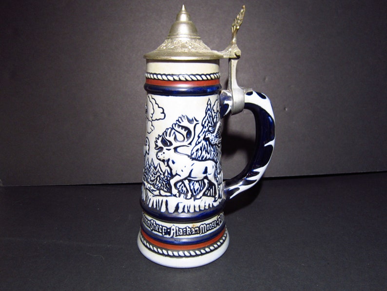 Vintage Avon Alaskan Moose Stein Handcrafted in Brazil by Ceramarte #160608-1976