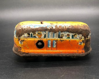 Vintage Brevet Demande Technofix Windup Tin Train Made In Western Germany