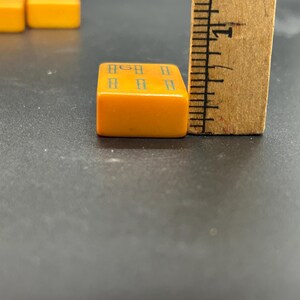 Mahjong Individual Bakelite Plastic Butterscotch Tiles, Six's, #6's bild 5