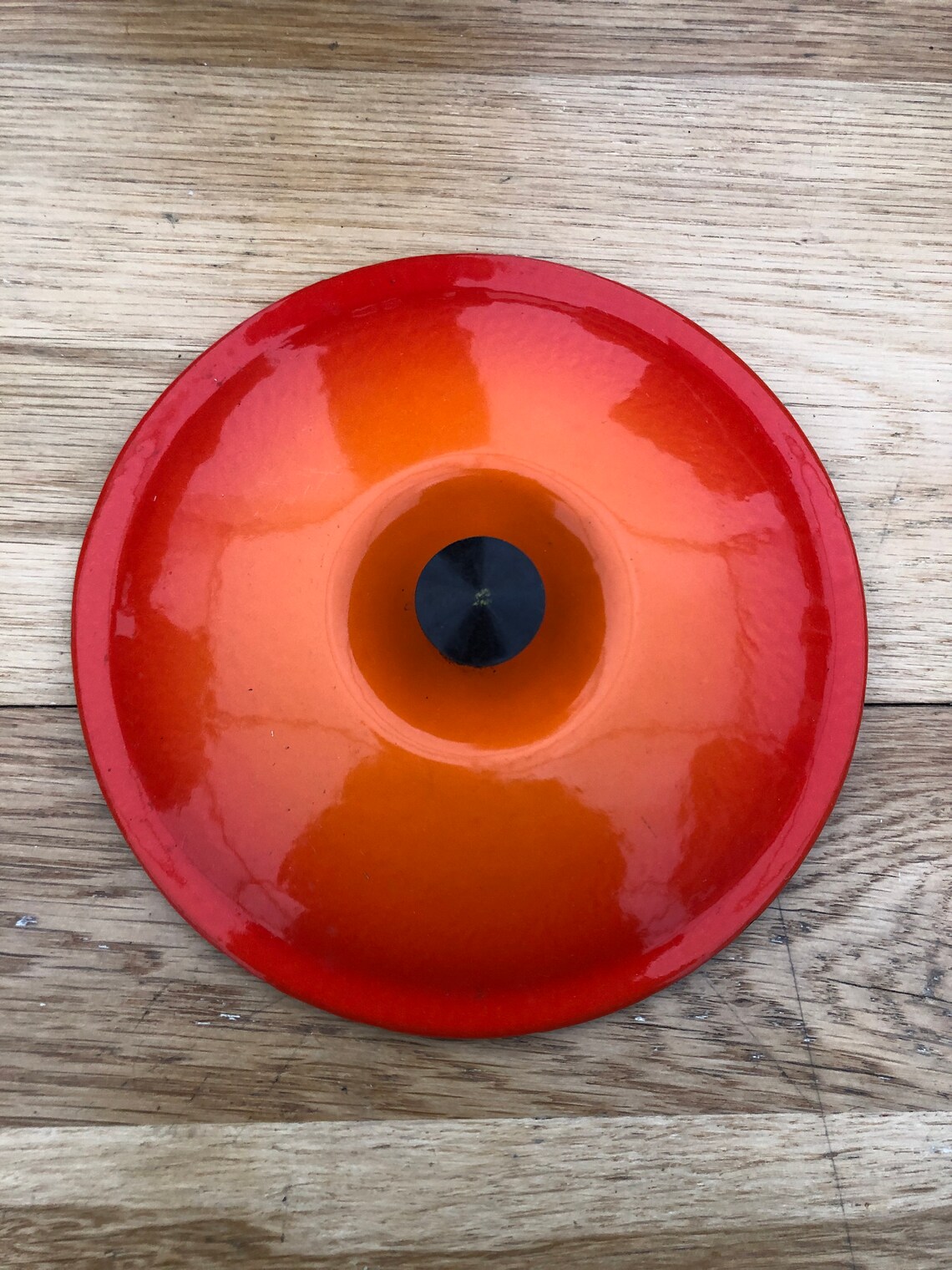 Le Creuset France Orange replacement Enamel Cast Iron Lid Etsy