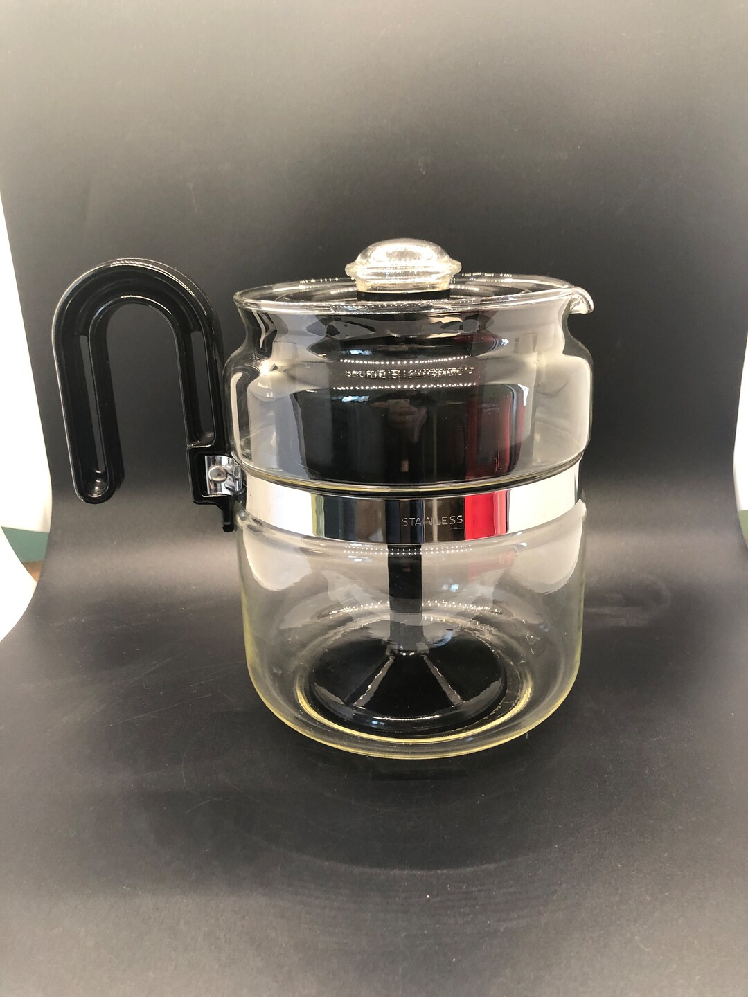 Vintage Gemco Brand the Glassperk Coffee Percolator Pot 4 to 8 Cups