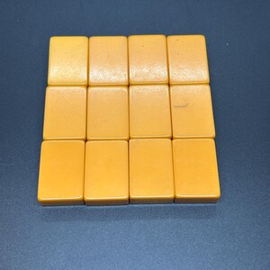 Mahjong Individual Bakelite Plastic Butterscotch Tiles, Eight's, #8's Bild 2