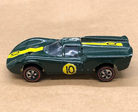 HotWheels LOLA GT70 ホットウィール　ヴィンテージ　1968 Vintage Die Cast Hot Wheels Redline 1968 Lola GT-70, Green