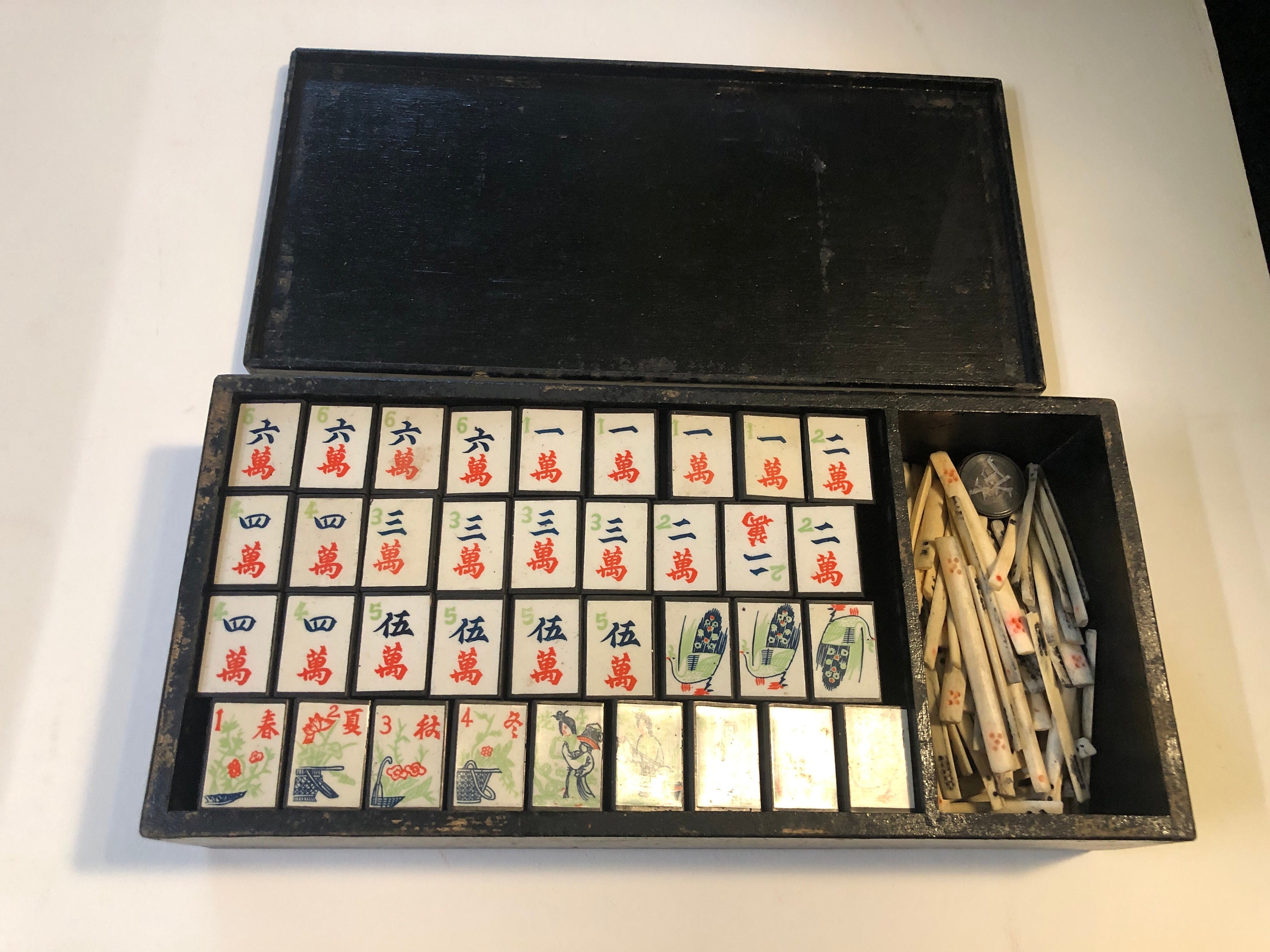 M5 Mahjong Game Old Japanese Riichi Mahjong Full Set-144 